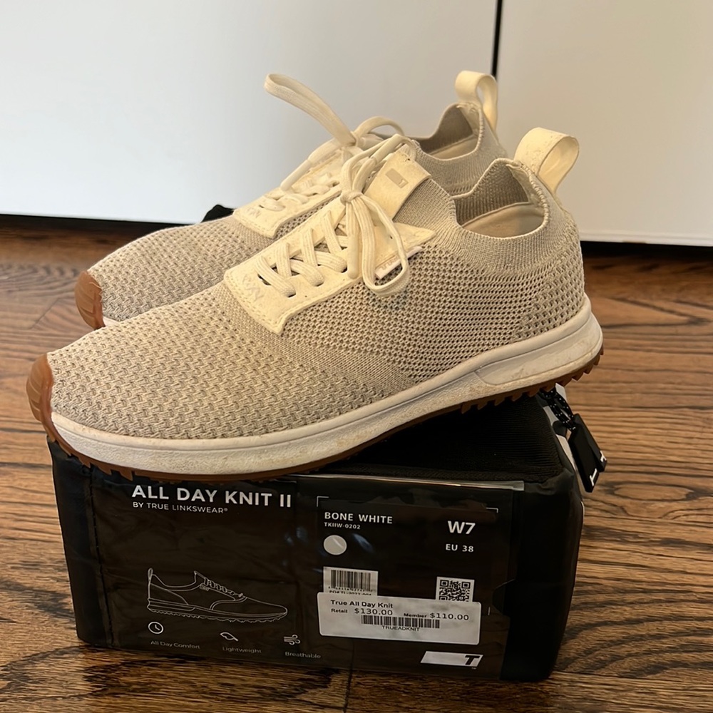 True Linkswear Womens All Day Knit II Golf Shoes, Size 7, gently used